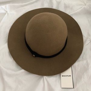 WHISTLES Tan Felt Floppy Hat NWT M/L